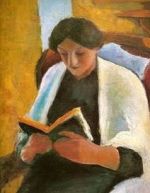 macke woman reading
